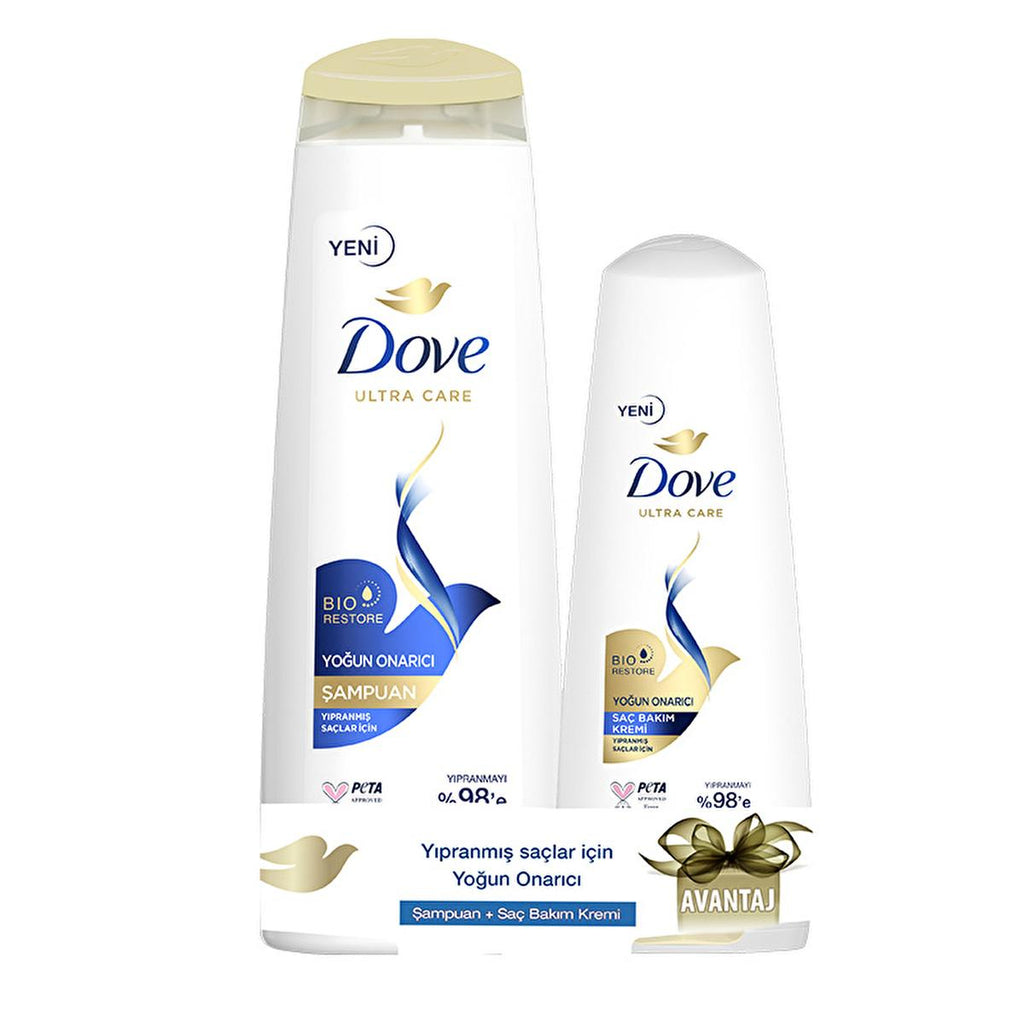 Dove Intensive Repair Hair Care Set - Nourishing Shampoo and Conditioner Duo for Damaged Hair
