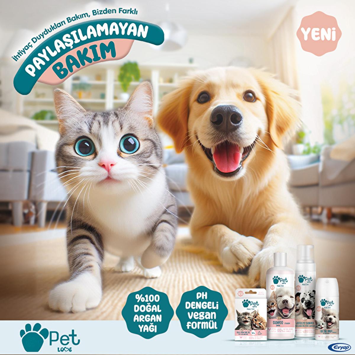 Pet Love Argan Oil Pet Shampoo for Cats & Dogs - Natural, Gentle, 7.61 fl oz