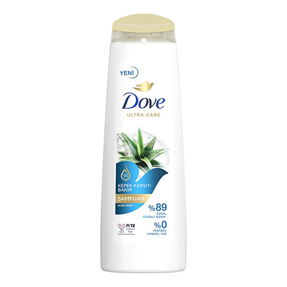 Dove Ultra Care Aloe Vera Anti-Dandruff Shampoo: Soothe Itchy, Dry Scalp & Eliminate Flakes with Natural Tea Tree Oil - Vegan & Paraben Free