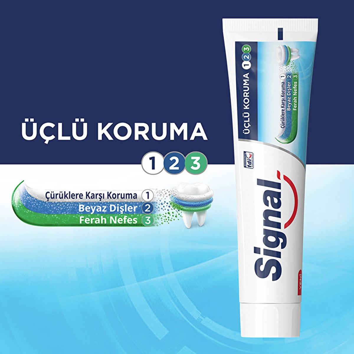 Signal Toothpaste Triple Protection with Fluoride & Calcium - 4.06 fl oz - Fresh Minty Flavor