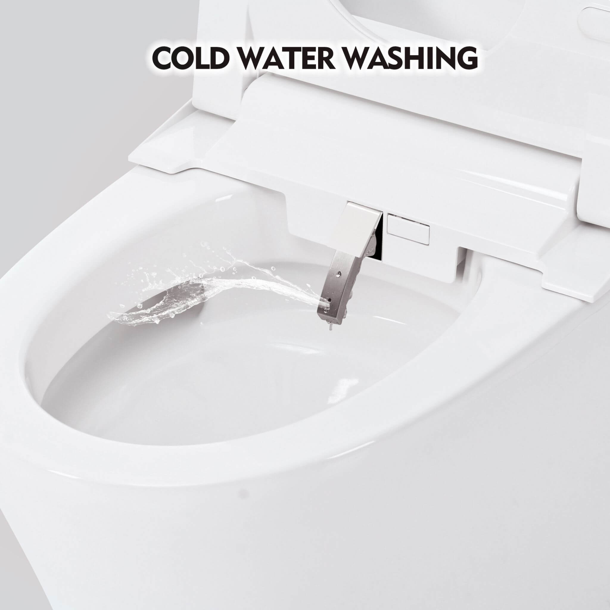 Nuvia 1/1.28 GPF Smart Compact Dual Flush Tankless Toilet Bidet Combo With Self-Cleaning Nozzle And Foot Sensor Flush (SAK580