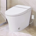 Nuvia 1/1.28 GPF Smart Compact Dual Flush Tankless Toilet Bidet Combo With Self-Cleaning Nozzle And Foot Sensor Flush (SAK580