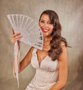 Elegant Pearl and Sequin Bridal Fan – Bridal Port