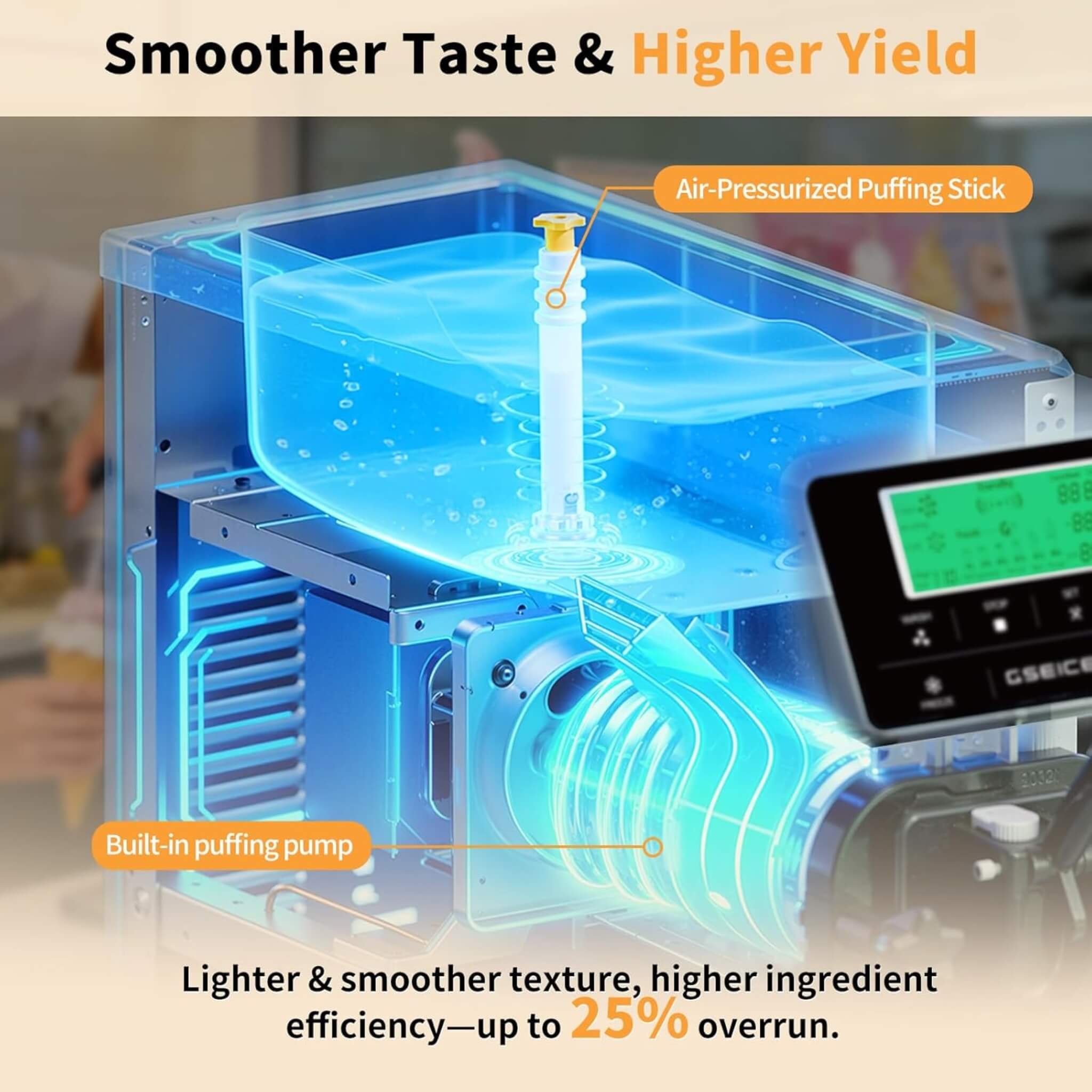 1.6-Gal Single-Flavor Soft Serve Ice Cream Maker With Pre Cool (SAK96024) – SAKSBY WHOLESALE, view 4