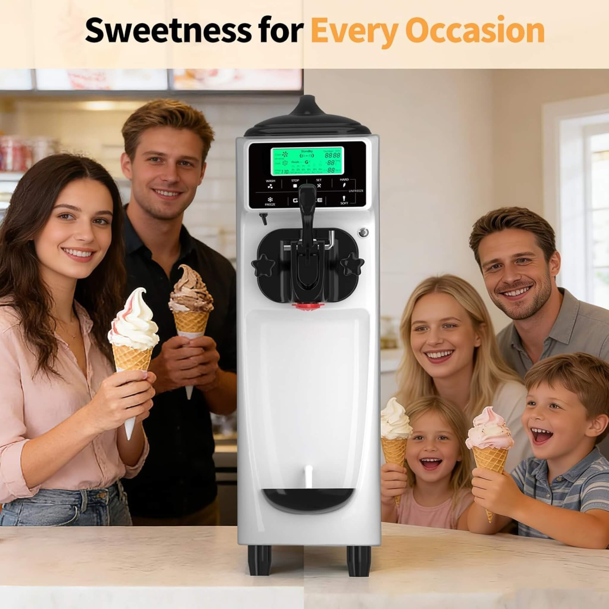 1.6-Gal Single-Flavor Soft Serve Ice Cream Maker With Pre Cool (SAK96024) – SAKSBY WHOLESALE, view 7