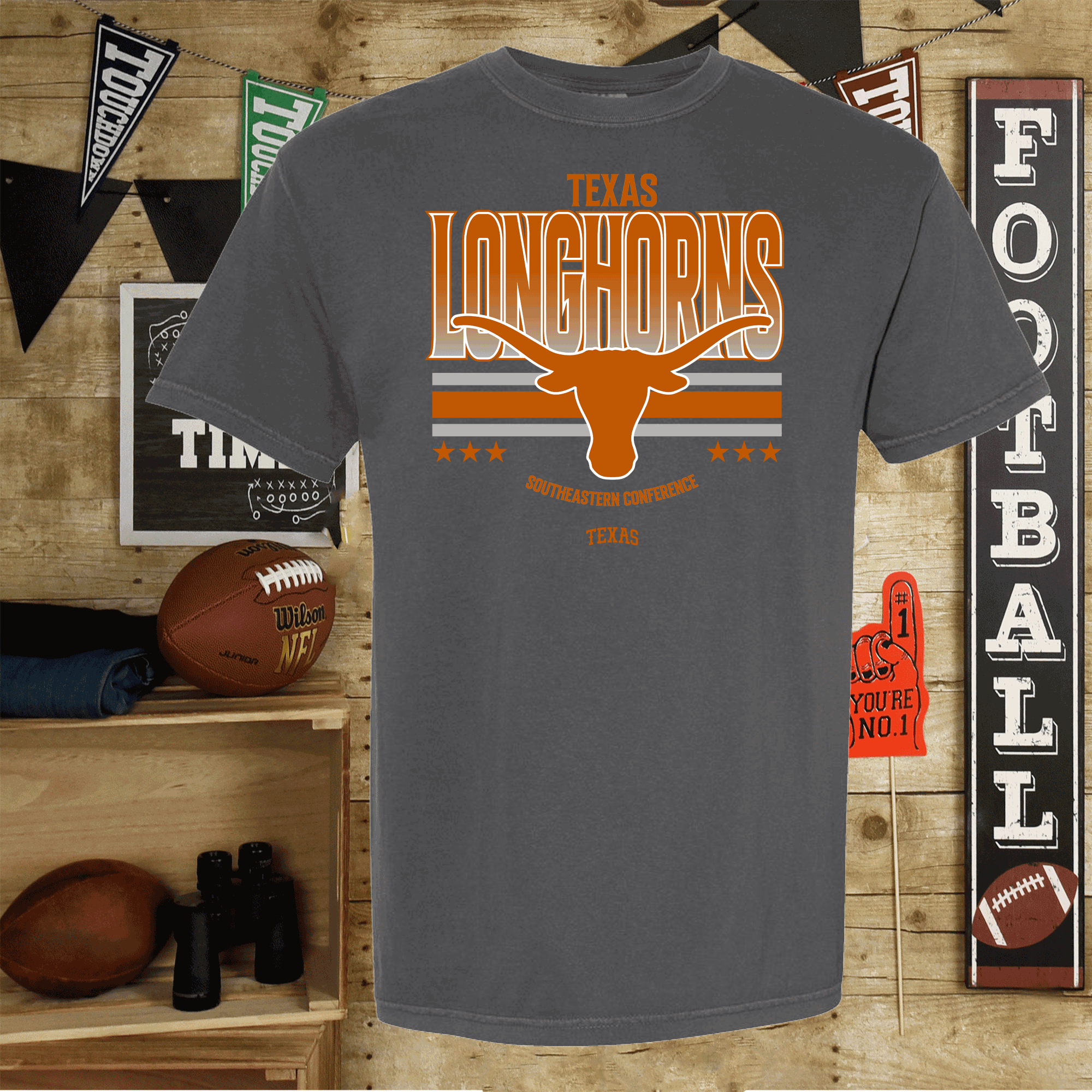 A Blessed Texas Mess Boutique University of Texas Football Shirts, Longhorns Football sweatshirts, SEC… — lifestyle worn / used context