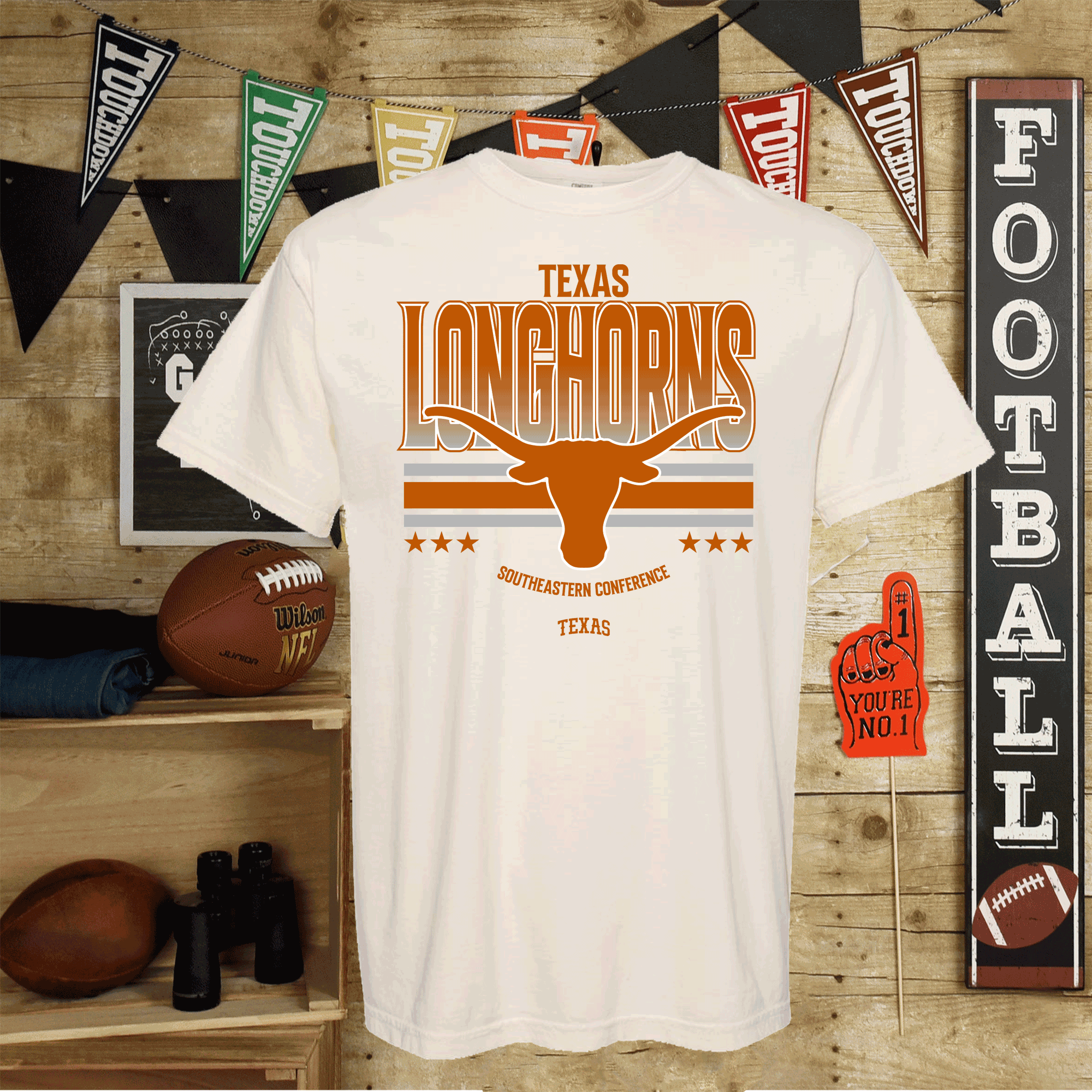 A Blessed Texas Mess Boutique University of Texas Football Shirts, Longhorns Football sweatshirts, SEC… — construction detail