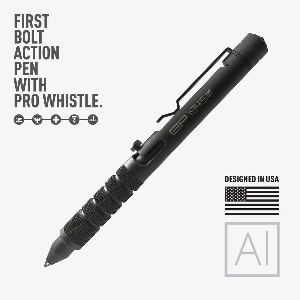 GPCA GP 1945 Bolt-Action Pen PRO — Titanium & Aluminum EDC — main product shot