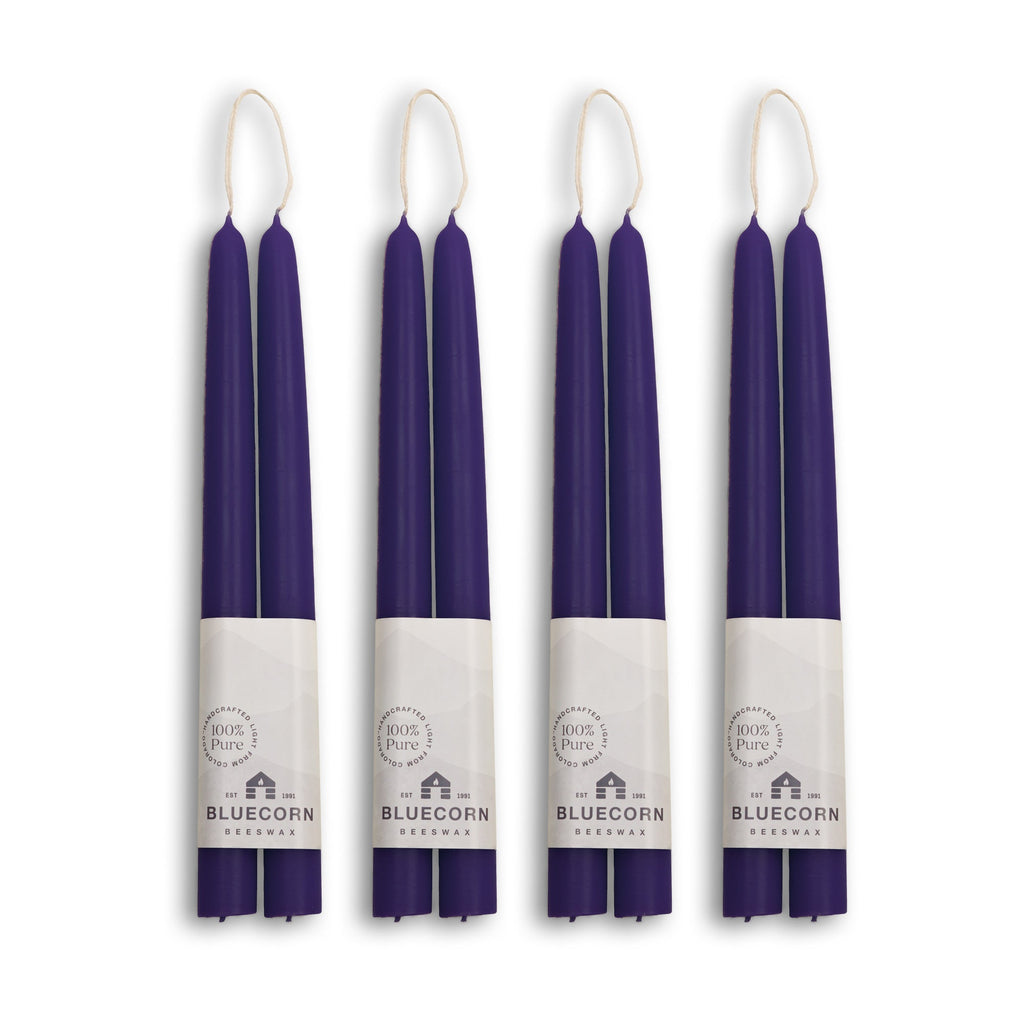 Hand-Dipped Beeswax Taper Candles - Bulk 4-Pair Bundle