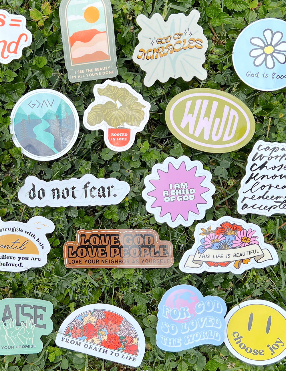 Elevated Faith 10 Random Stickers — in-use photo