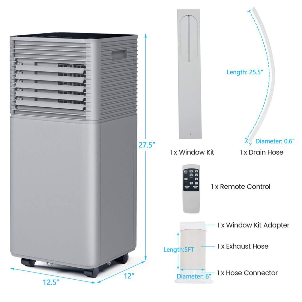 10K BTU Portable Room Air Conditioner Unit With Dehumidifier And Fan Mode (SAK30782) – SAKSBY WHOLESALE, view 4