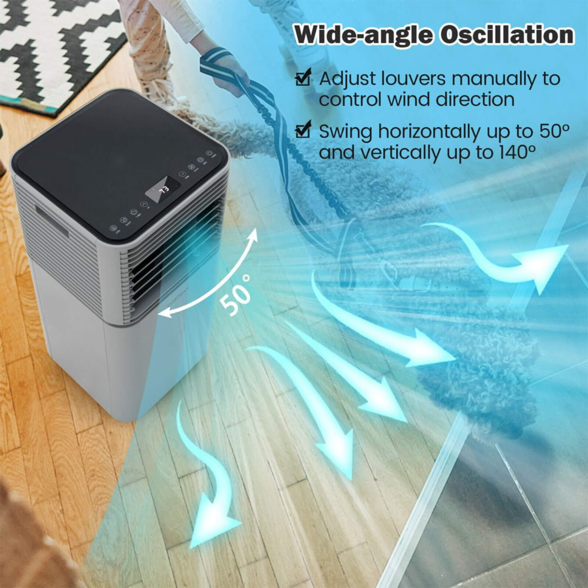 10K BTU Portable Room Air Conditioner Unit With Dehumidifier And Fan Mode (SAK30782) – SAKSBY WHOLESALE, view 8