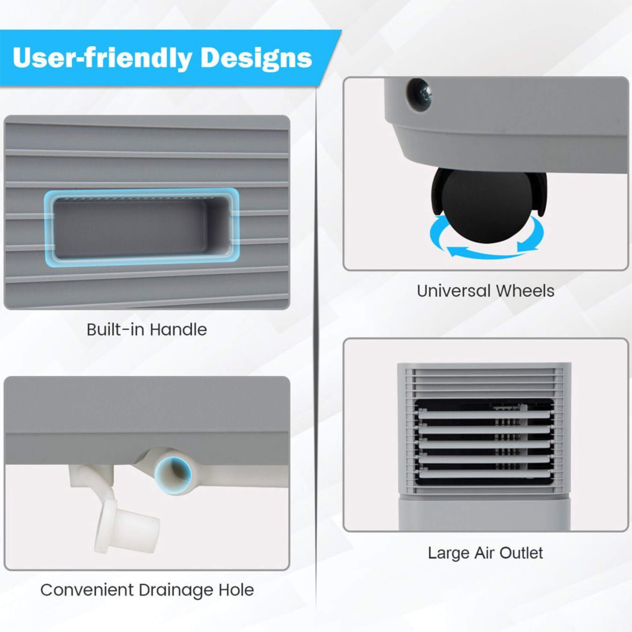 10K BTU Portable Room Air Conditioner Unit With Dehumidifier And Fan Mode (SAK30782) – SAKSBY WHOLESALE, view 13