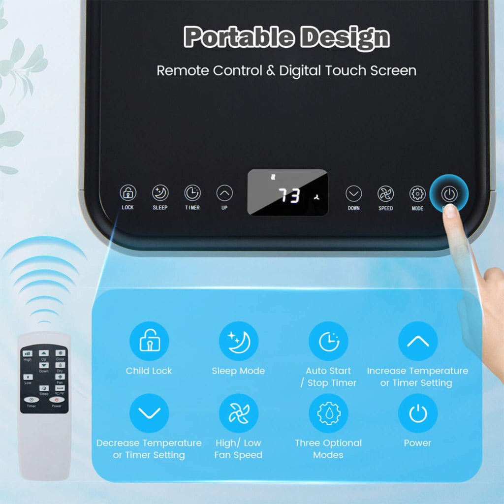 10K BTU Portable Room Air Conditioner Unit With Dehumidifier And Fan Mode (SAK30782) – SAKSBY WHOLESALE, view 11