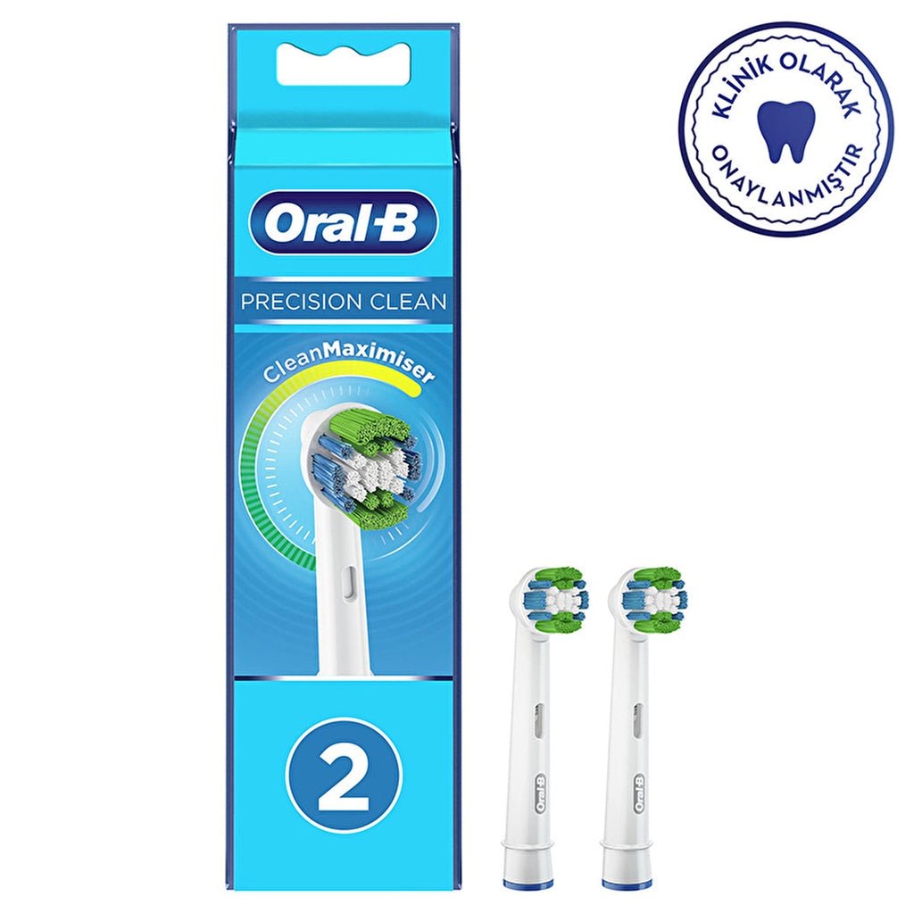 Oral-B Replacement Brush Heads Precision Clean - 2 Pack | Dental Care