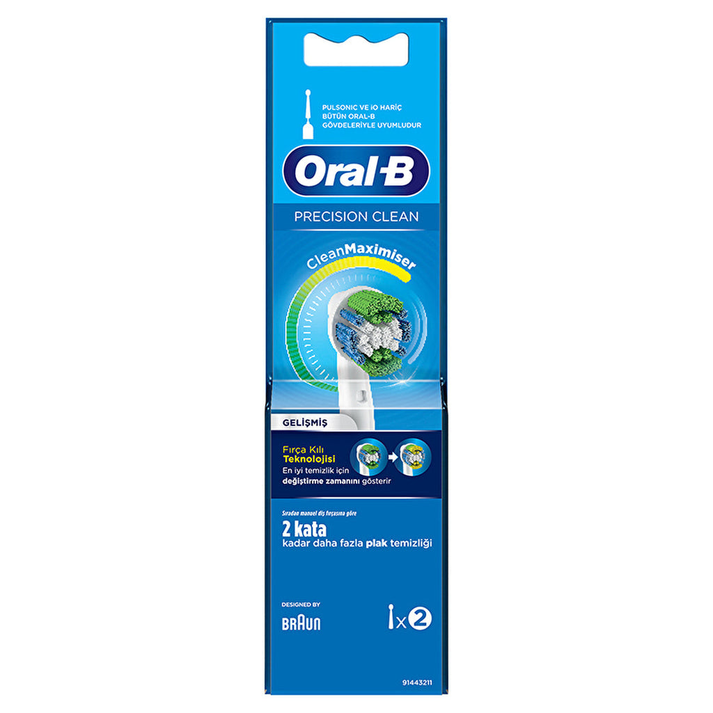 Oral-B Replacement Brush Heads Precision Clean - 2 Pack | Dental Care