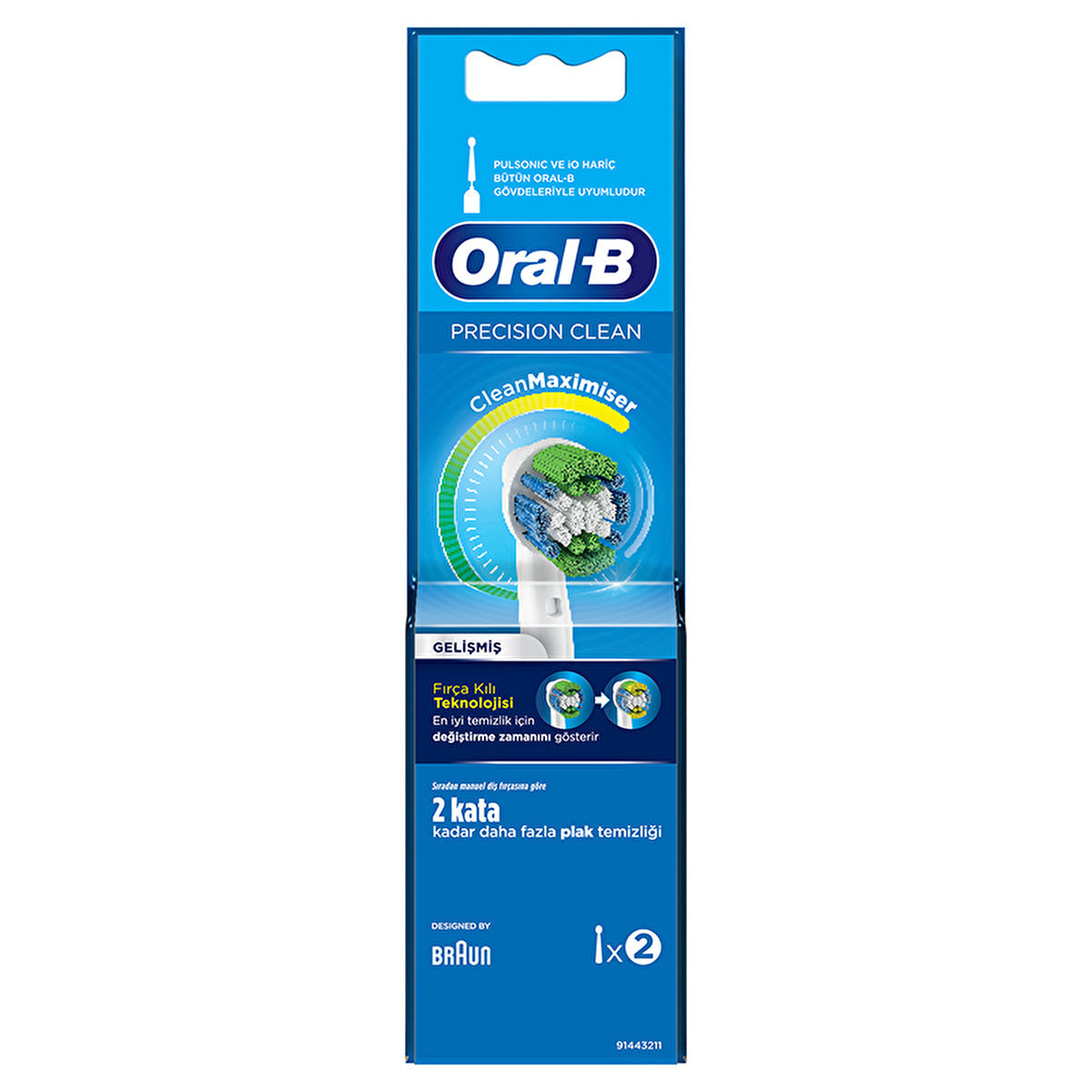 Oral-B Replacement Brush Heads Precision Clean - 2 Pack | Dental Care