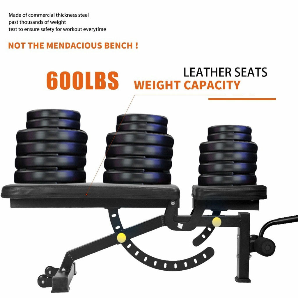 Rovix 1000LBS Multi-Functional Barbell Rack Squat Power Cage With Weight Bench (SAK35822) – SAKSBY WHOLESALE, view 15