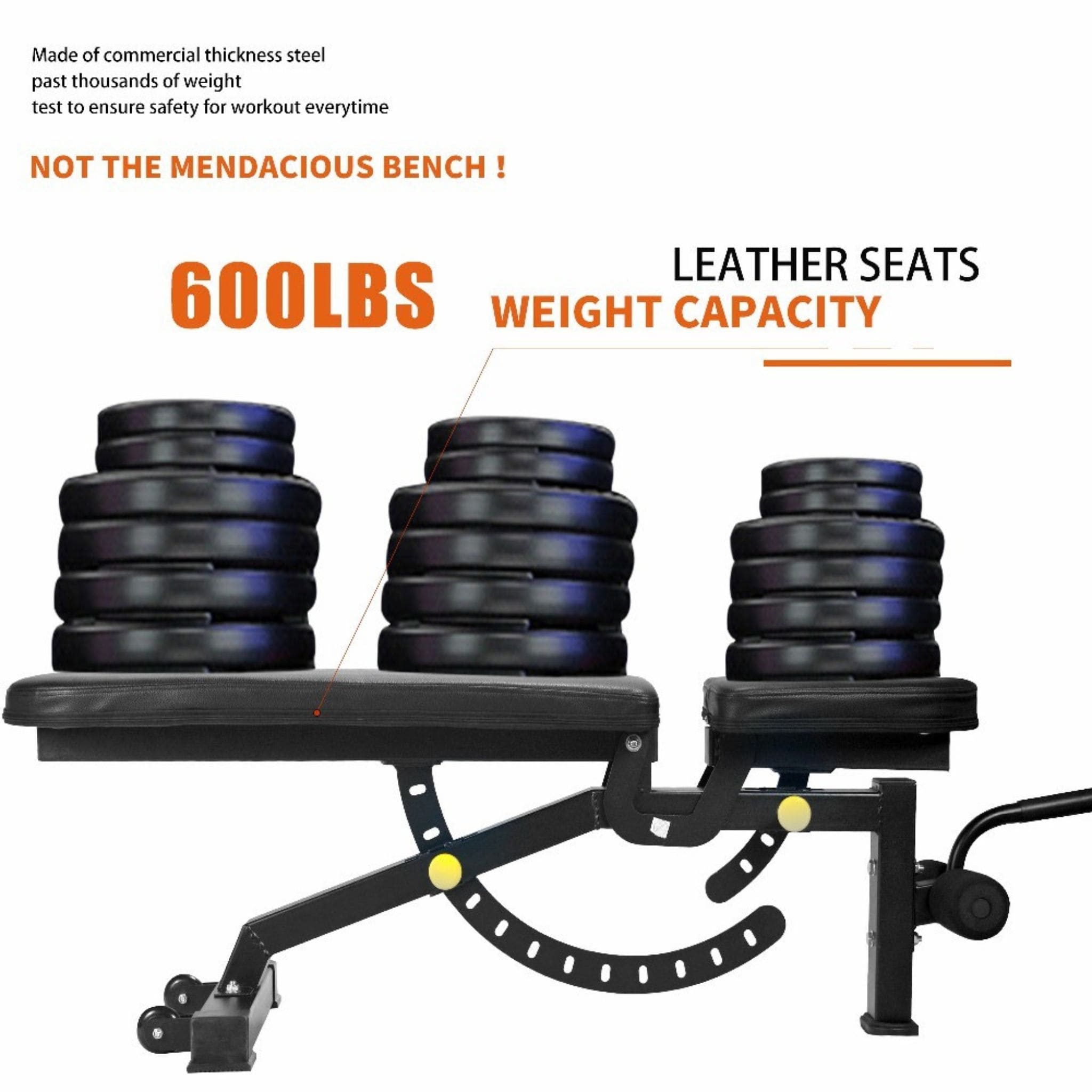 Rovix 1000LBS Multi-Functional Barbell Rack Squat Power Cage With Weight Bench (SAK35822) – SAKSBY WHOLESALE, view 15