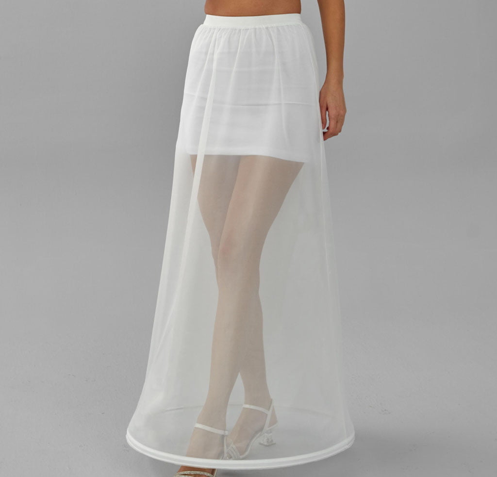 A-line Wedding Dress Underskirt, White Petticoat, One Hoop Skirt – Bridal Port, view 4