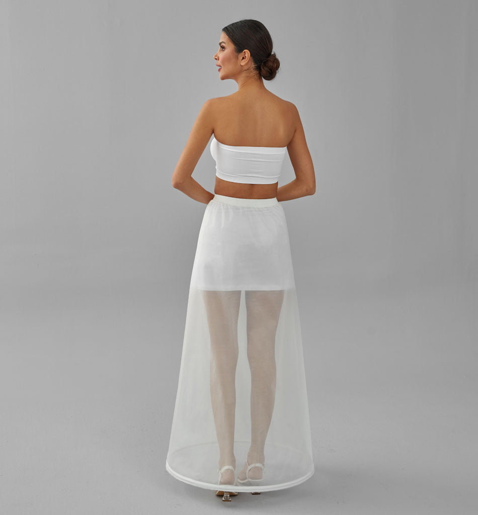 A-line Wedding Dress Underskirt, White Petticoat, One Hoop Skirt – Bridal Port, view 5