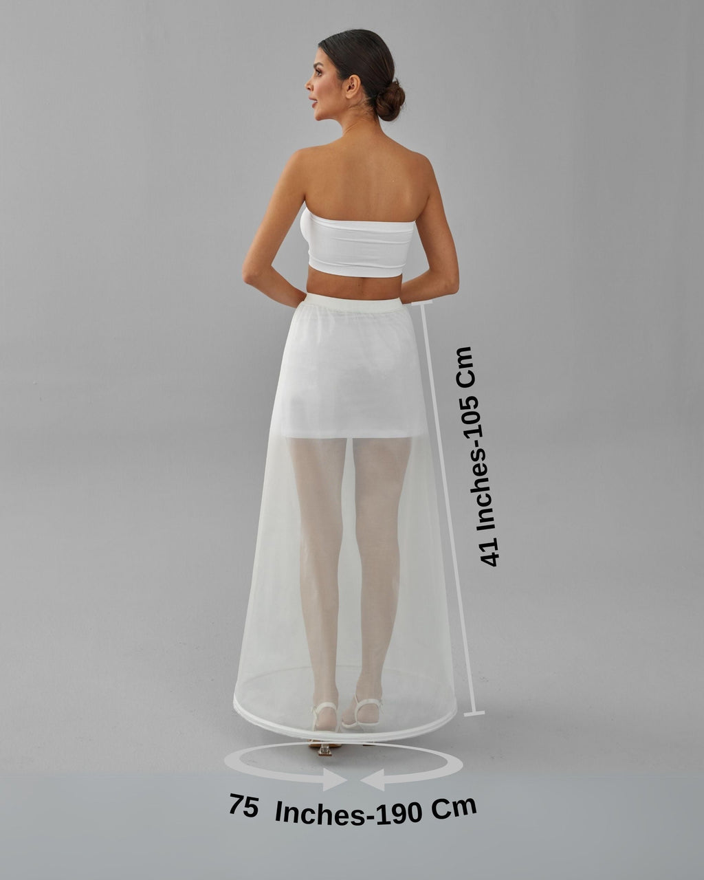 A-line Wedding Dress Underskirt, White Petticoat, One Hoop Skirt – Bridal Port
