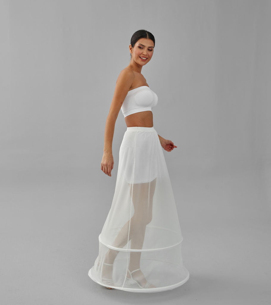 Two Hoop Skirt , A-line Wedding Dress Underskirt, White Petticoat – Bridal Port, view 2