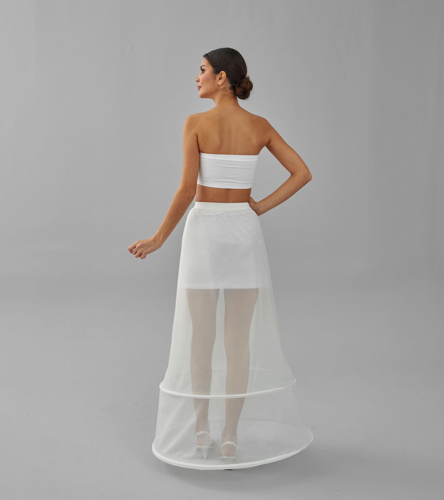 Two Hoop Skirt , A-line Wedding Dress Underskirt, White Petticoat – Bridal Port, view 5