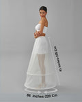 Two Hoop Skirt , A-line Wedding Dress Underskirt, White Petticoat – Bridal Port