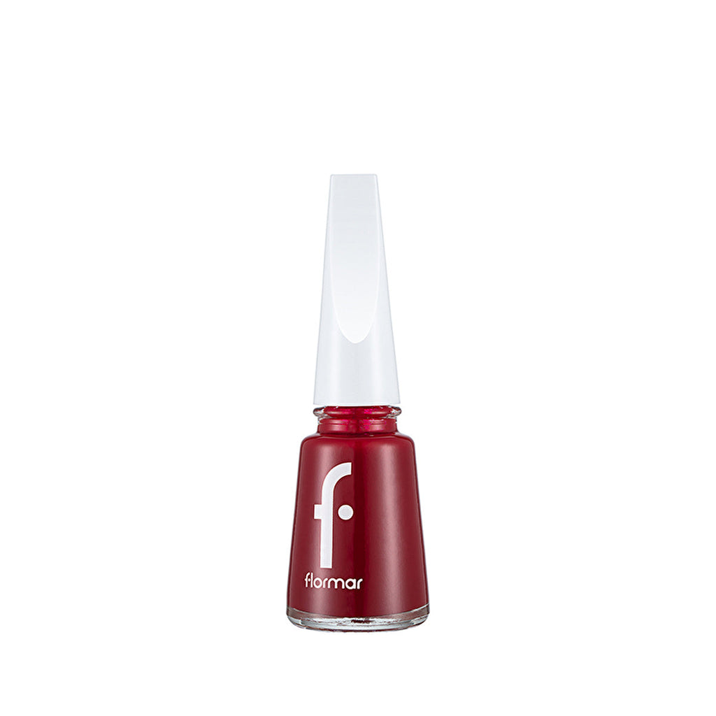 Flormar Nail Enamel Dark Red 406 - Intense Pigment | High Shine Finish
