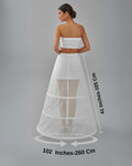 A-line Wedding Dress Underskirt, White Petticoat Skirt, Three Hoop Skirt – Bridal Port