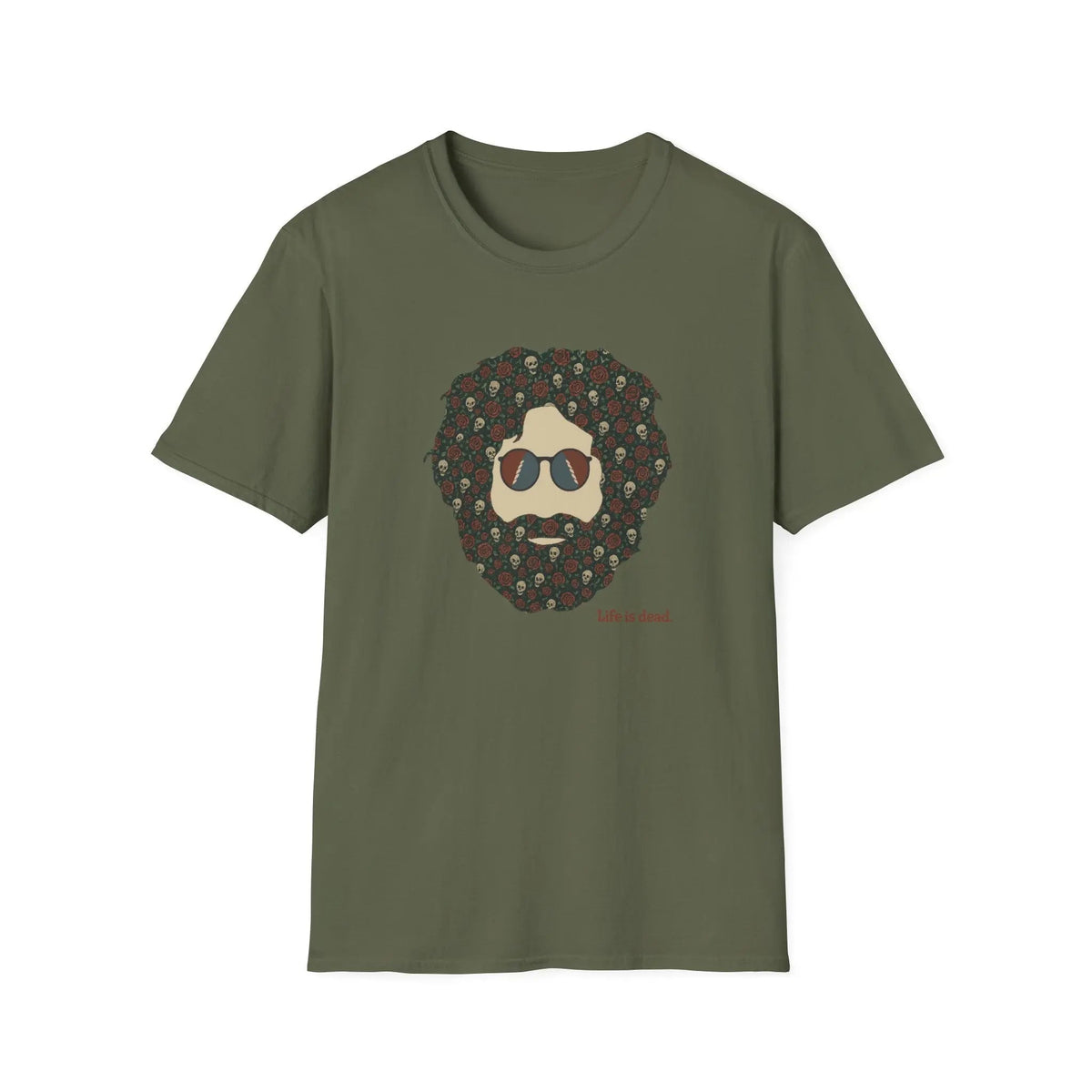 Skull & Roses Jerry Life is Dead T-Shirt