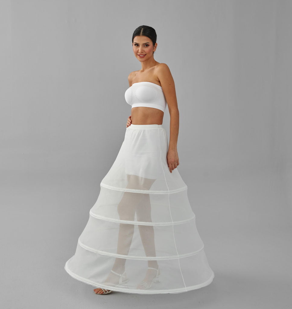 Hoop Skirt, Tulle Underskirt, Wedding Dress Underskirt, White Petticoat Skirt – Bridal Port, view 3