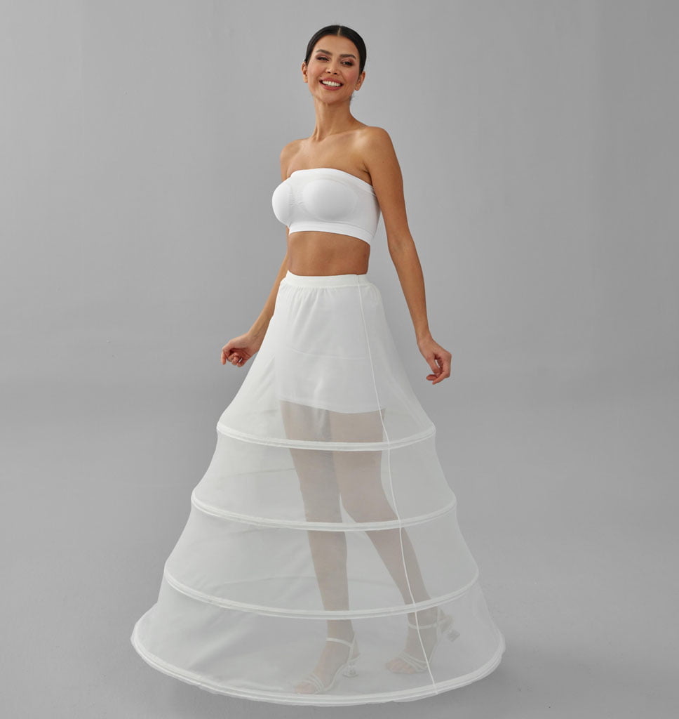 Hoop Skirt, Tulle Underskirt, Wedding Dress Underskirt, White Petticoat Skirt – Bridal Port, view 4