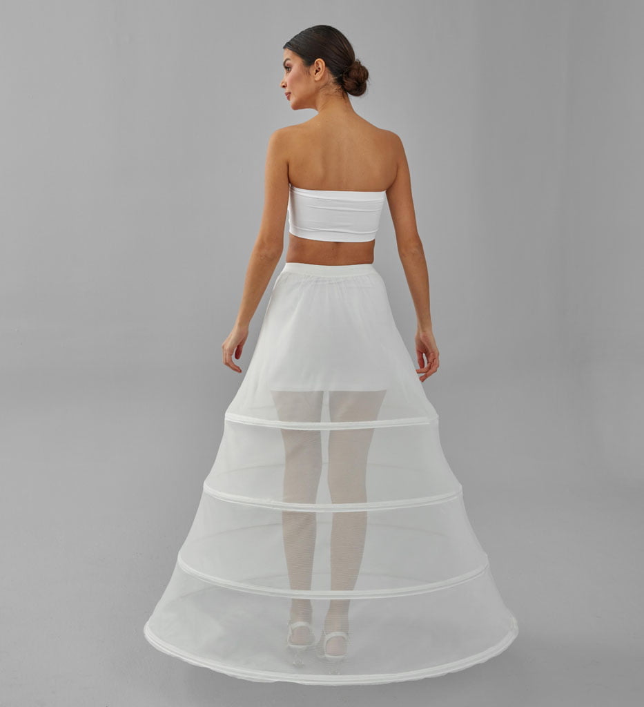Hoop Skirt, Tulle Underskirt, Wedding Dress Underskirt, White Petticoat Skirt – Bridal Port, view 5
