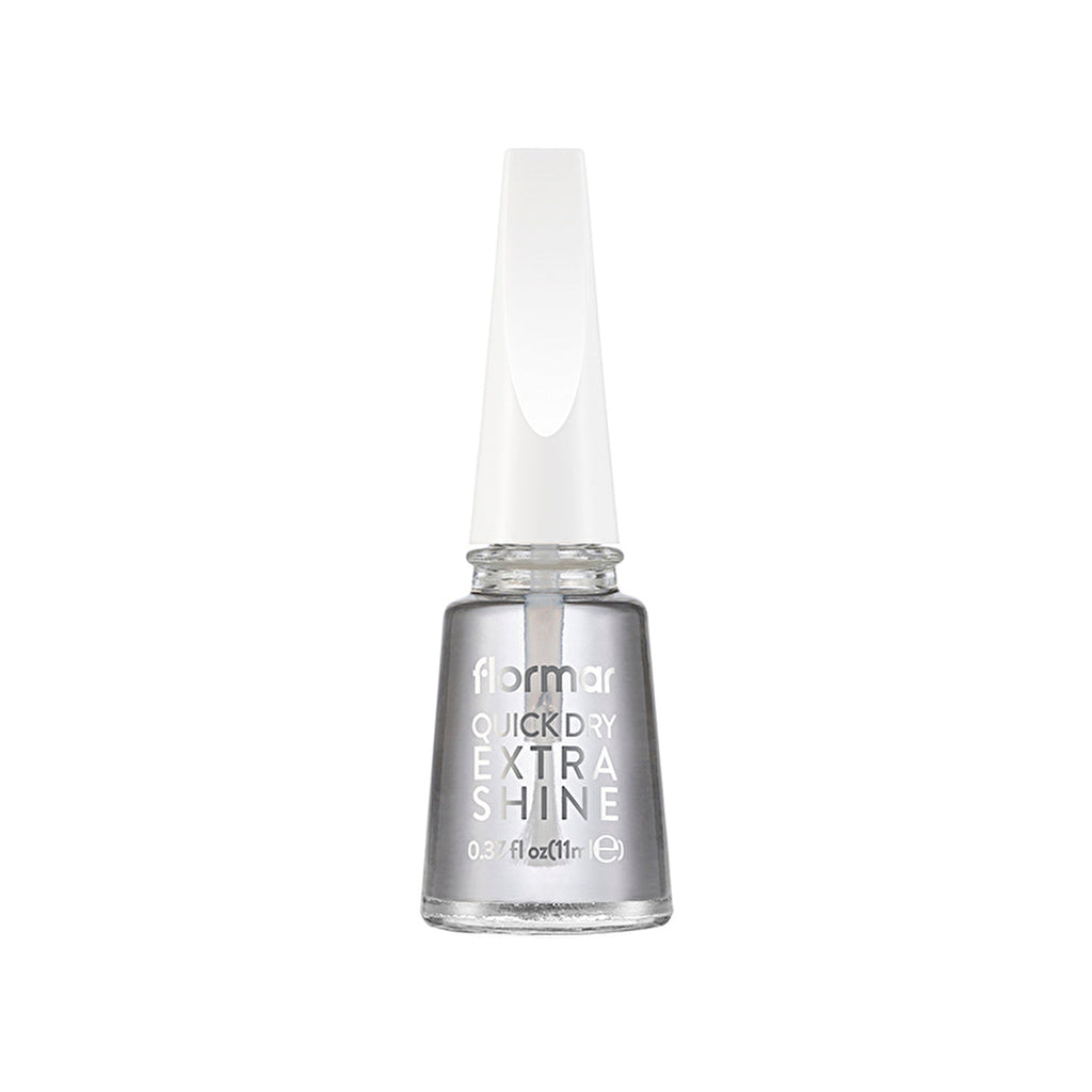 Flormar Quick Dry Extra Shine Top Coat - Fast-Drying Nail Polish | 0.34 Fl Oz