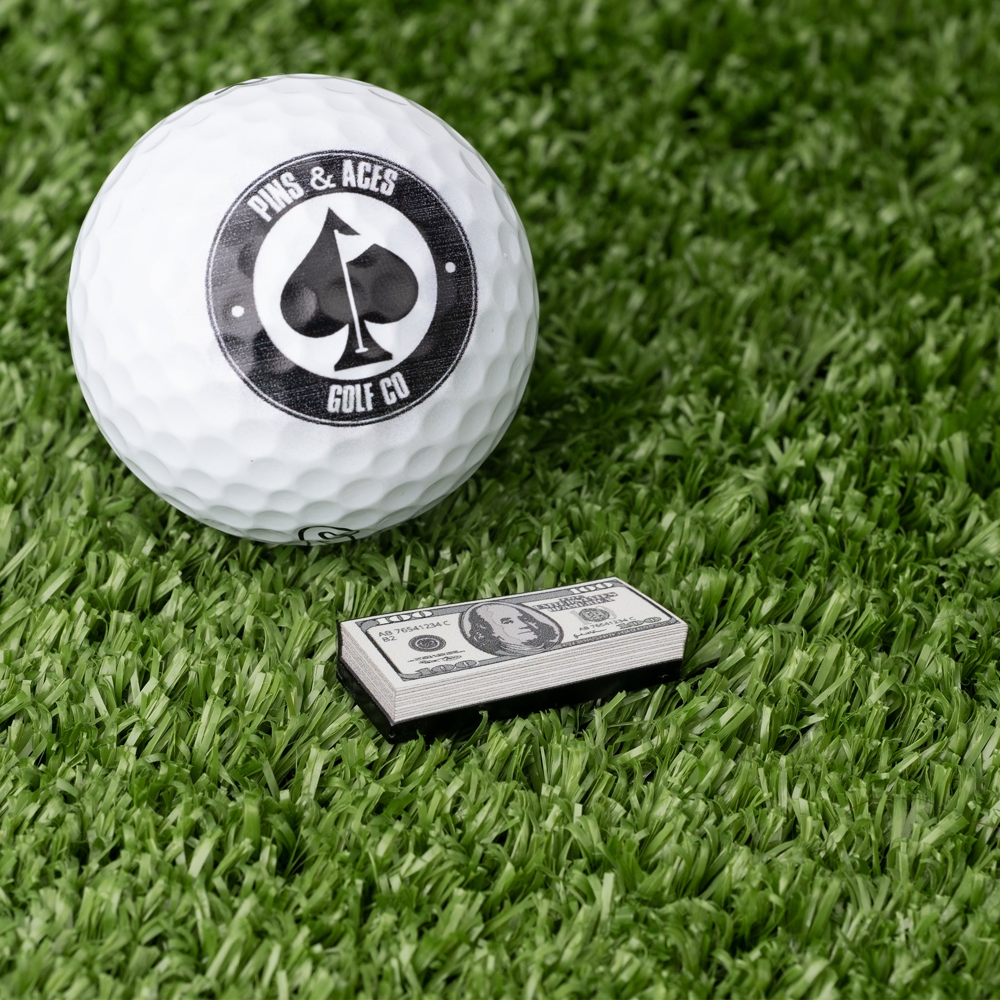 Cash Stack Ball Marker – Pins and Aces, view 4
