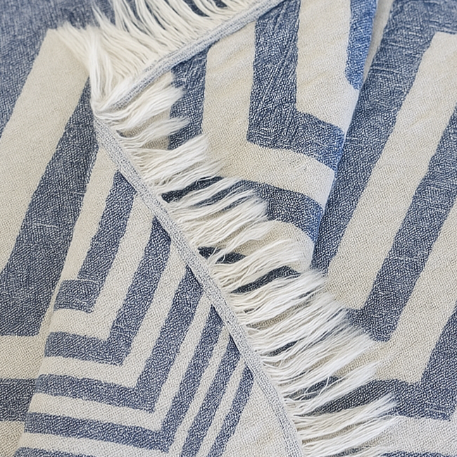 Silverlyne 100% Cotton | Super-Soft Turkish Bath and Beach Towel — back view