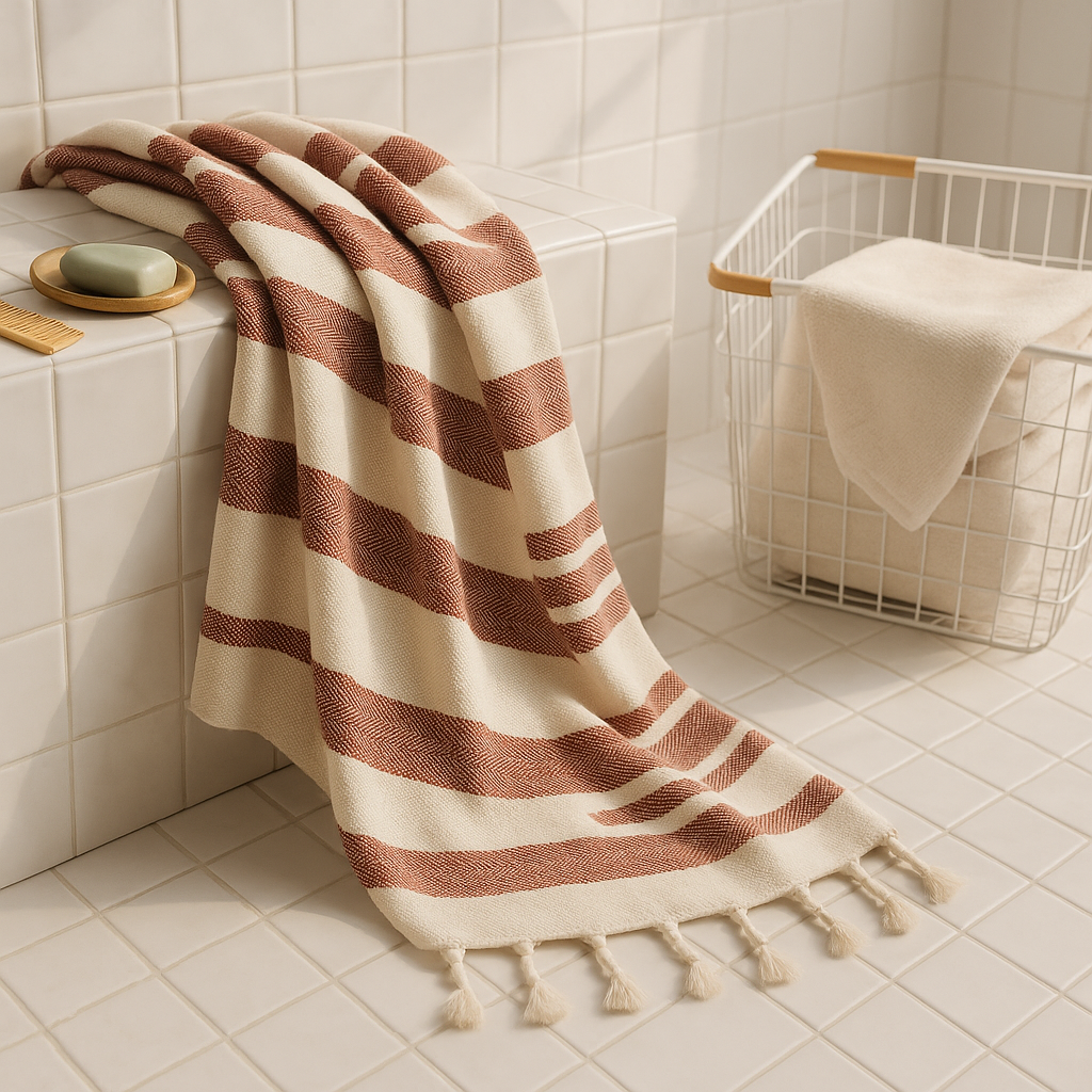 Silverlyne 100% Cotton | Super-Soft Turkish Bath and Beach Towel — comparison shot