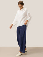 LINTICO 100% Linen Classic Ankle Pants ZOE — detail shot 10