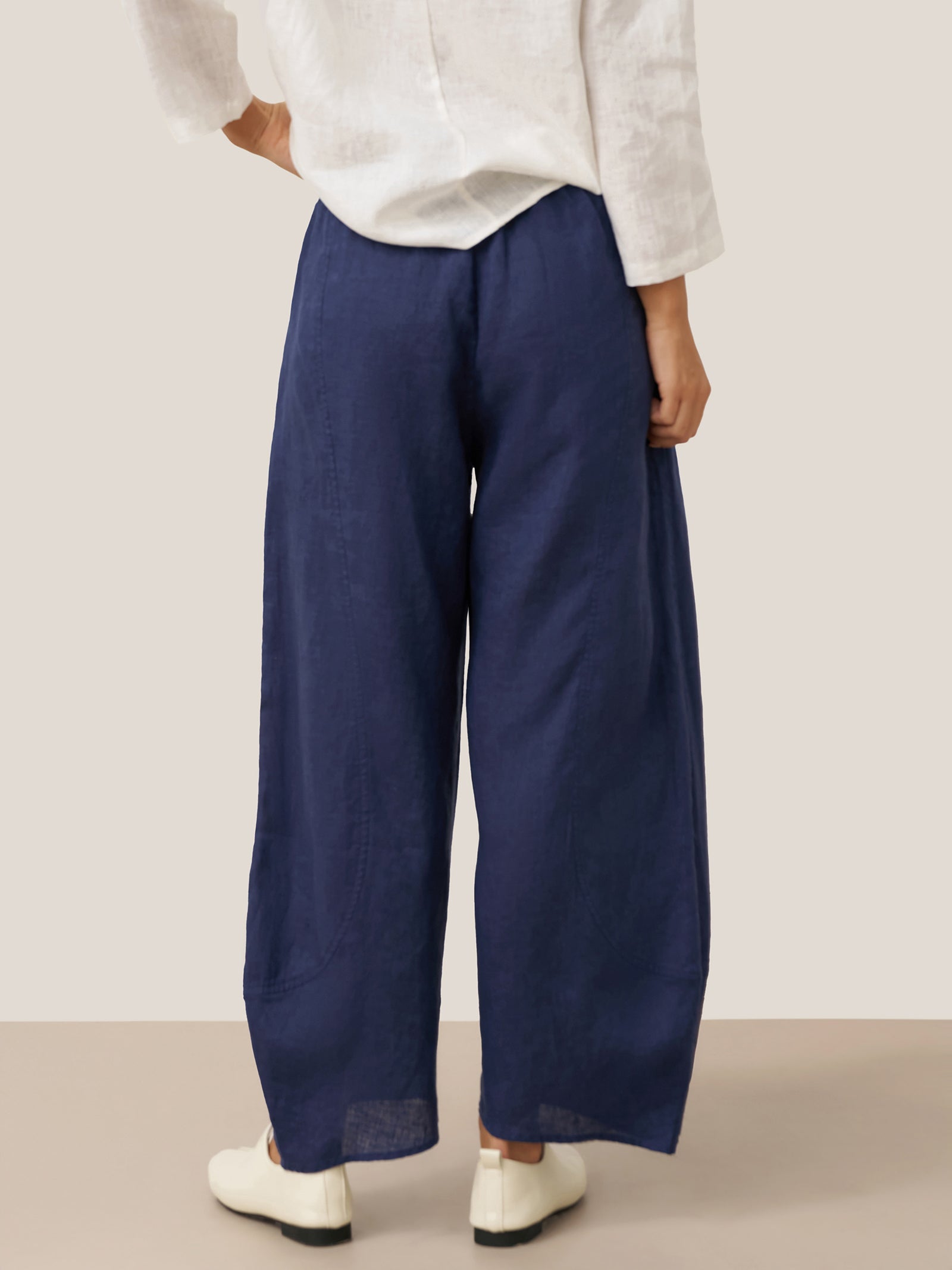 LINTICO 100% Linen Classic Ankle Pants ZOE — detail shot 6