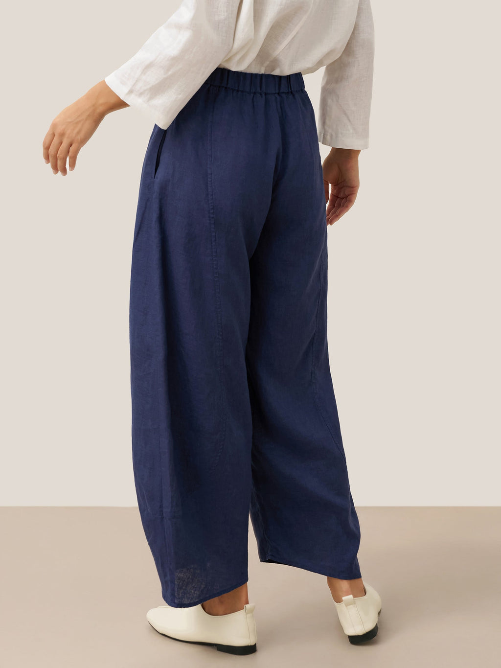 LINTICO 100% Linen Classic Ankle Pants ZOE — detail shot 8