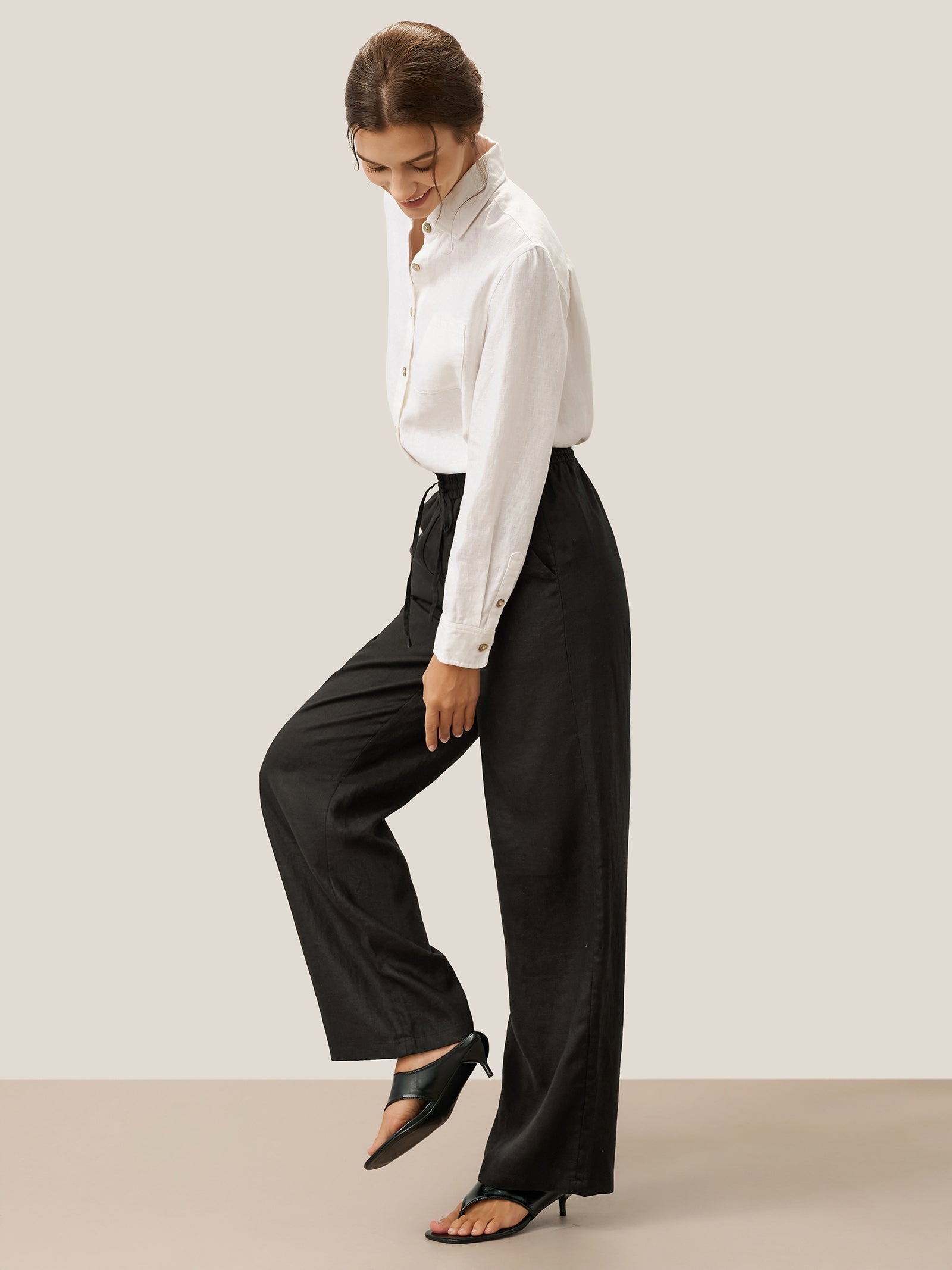 LINTICO 100% Linen Classic Pants LYON — size reference