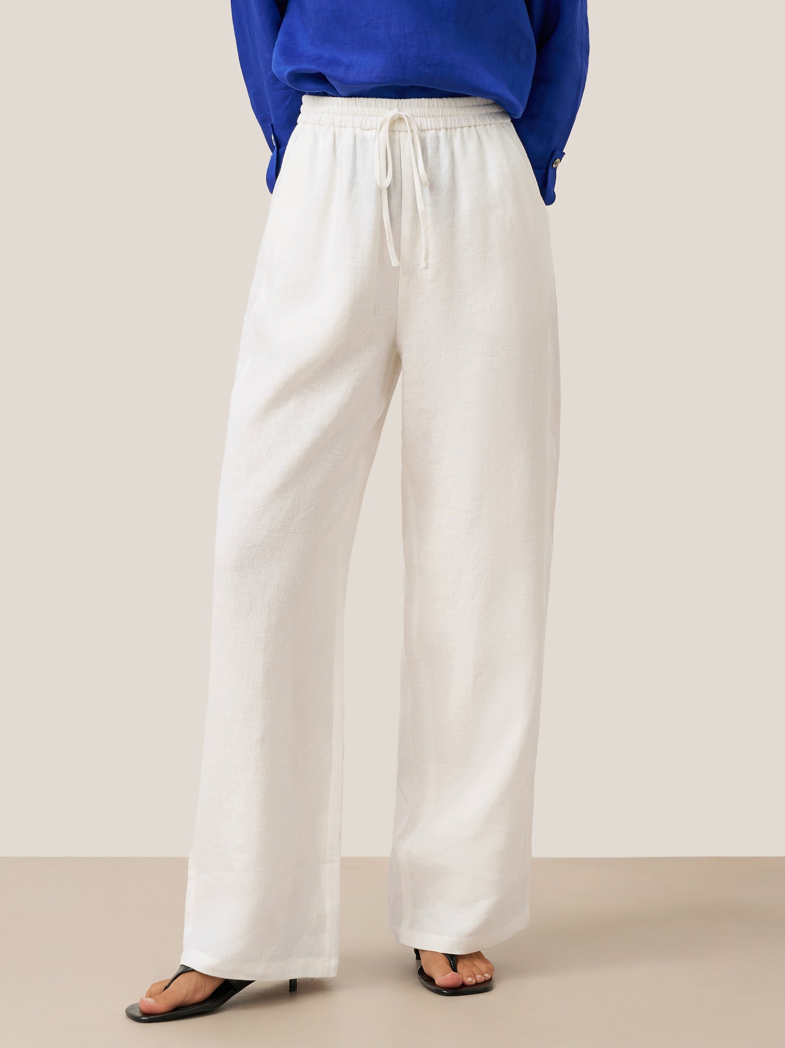 LINTICO 100% Linen Classic Pants LYON — detail shot 6