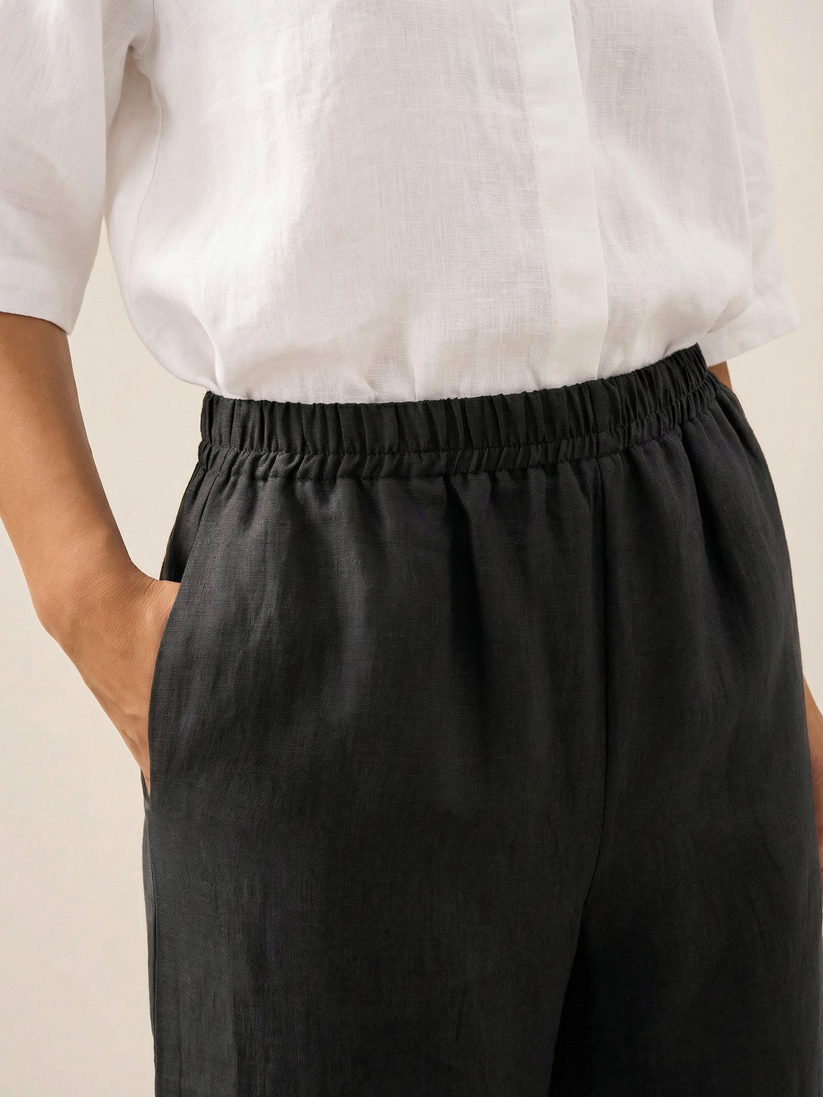 LINTICO 100% Linen Crop Pants RORY — bottoms-pants-linen category context