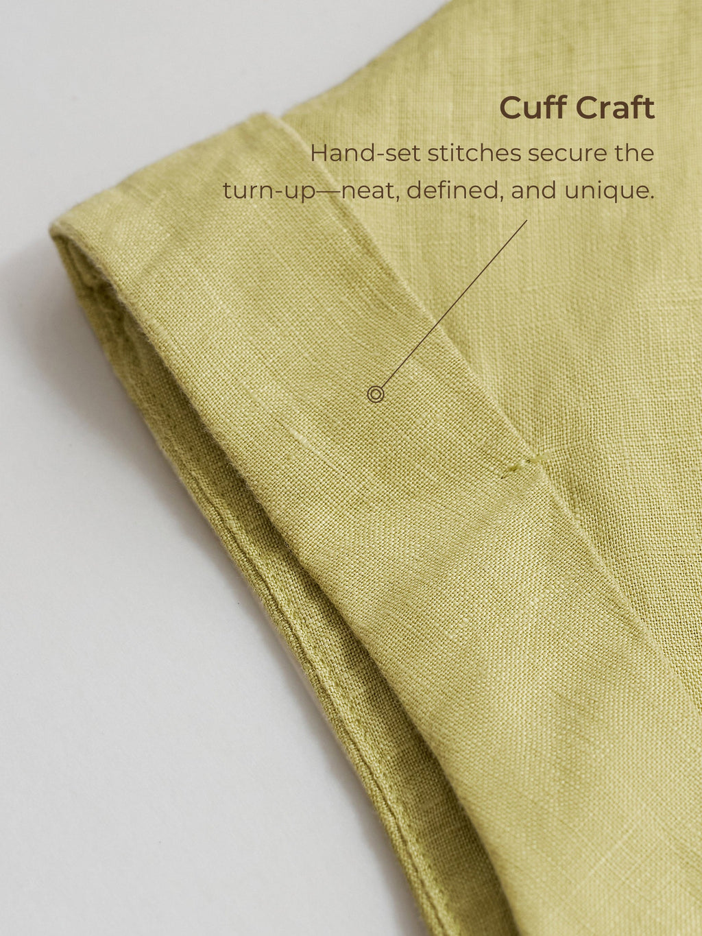 LINTICO 100% Linen Pleated Crew Neck Maxi Dress with Detachable Tie Straps MIRA — LINTICO branding close-up