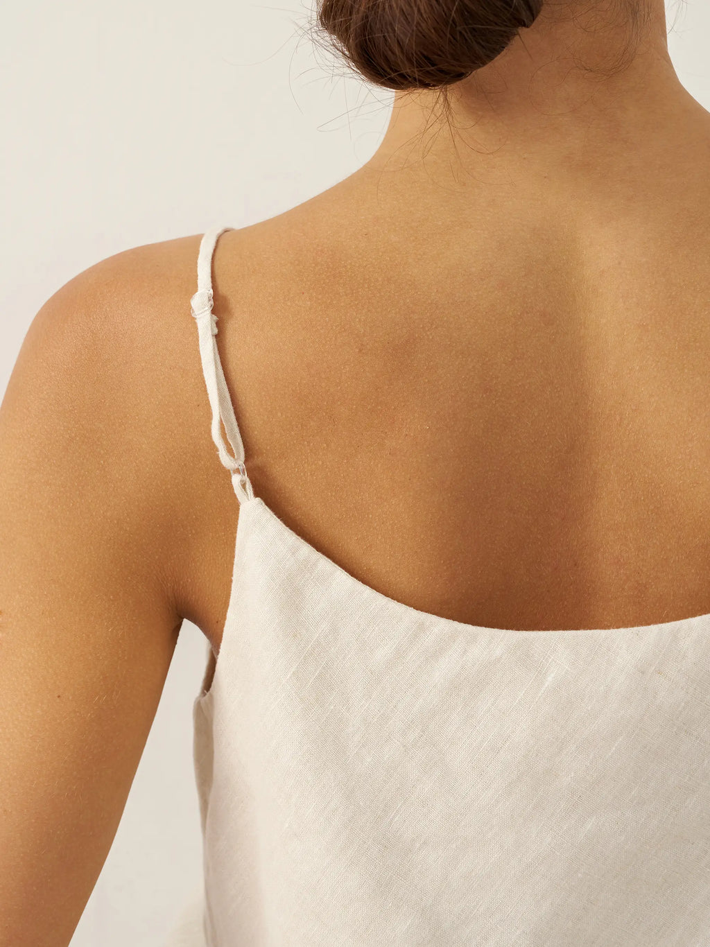 LINTICO 100% Linen Beaded Hem Camisole Bree — back view