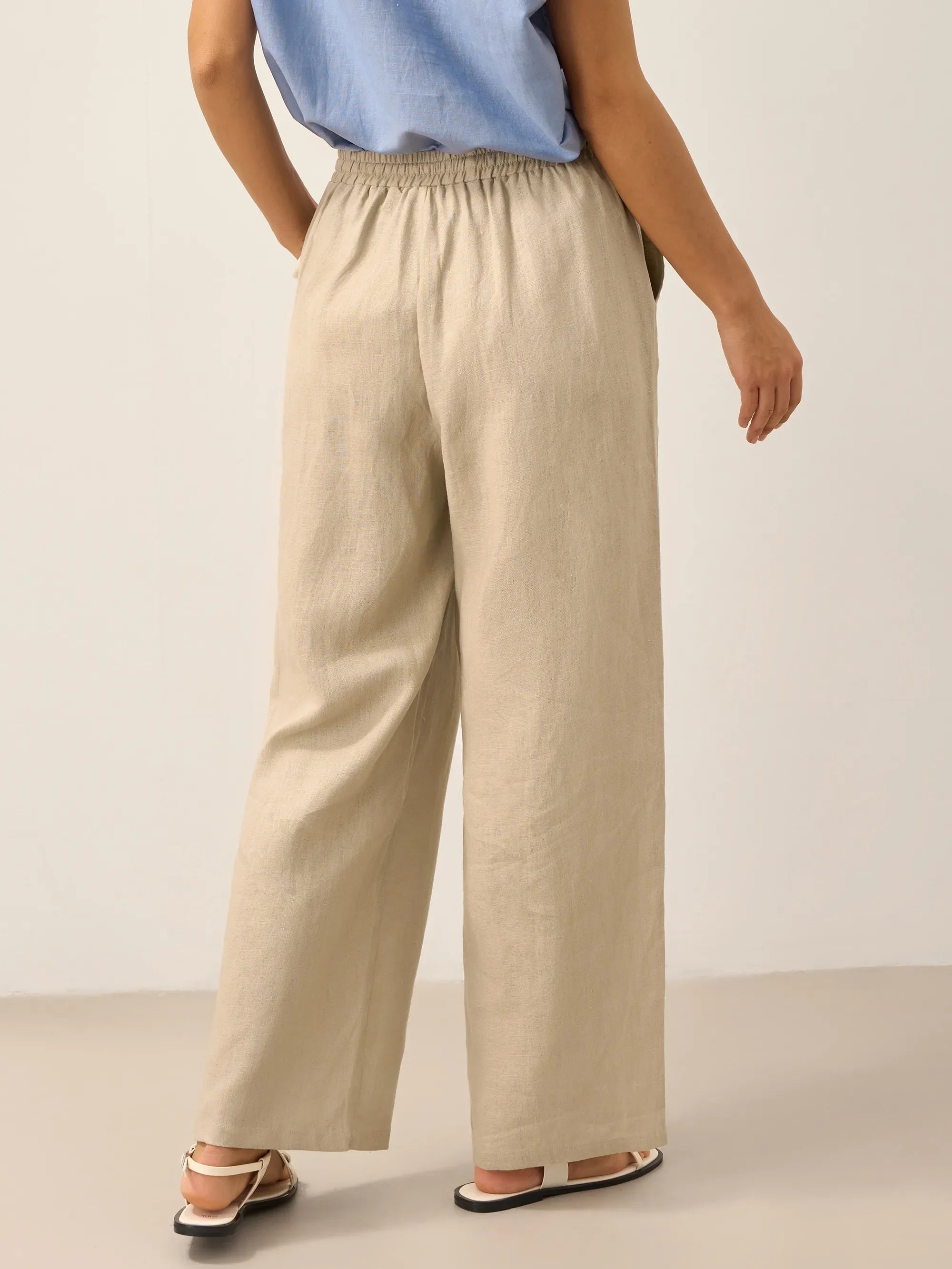 LINTICO 100% Linen Classic Pants LYON — lifestyle worn / used context