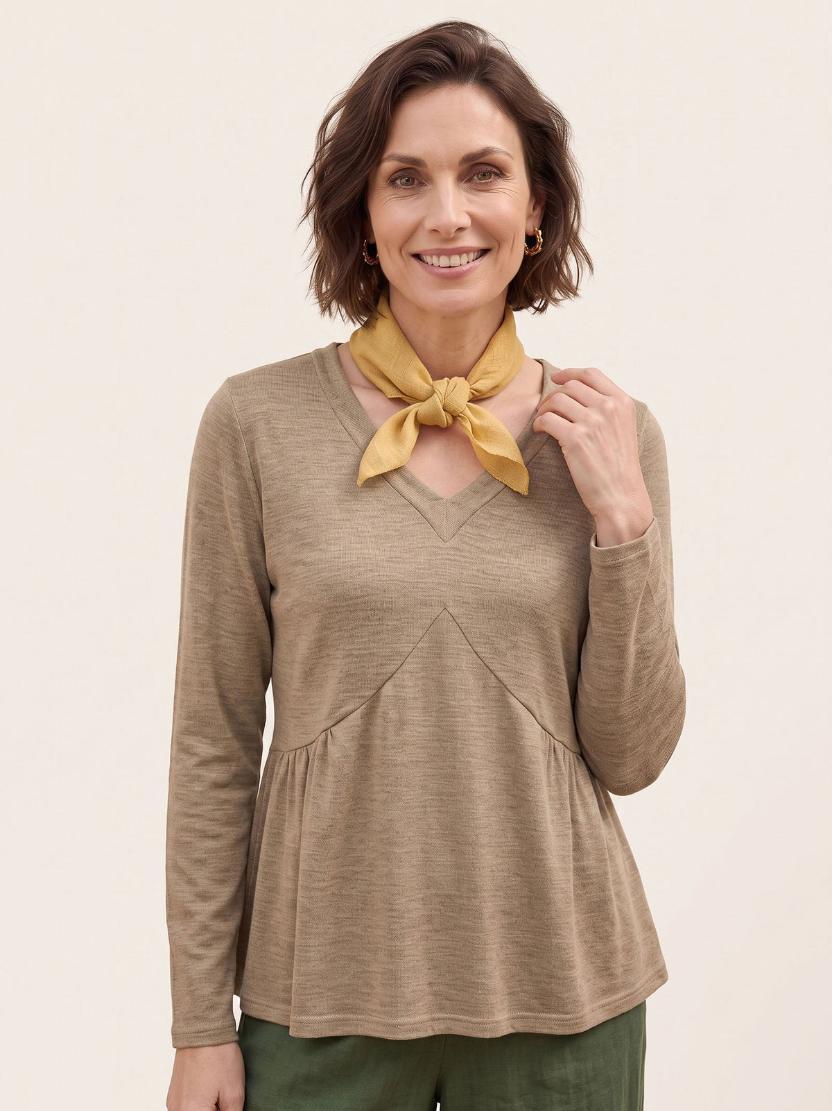 100% Linen Hand-Stitched Square Scarf