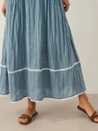 LINTICO 100% Linen Lace-Up Pocket Skirt FENLA — detail shot 7